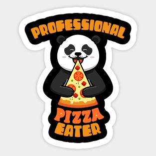 Professional Pizza Eater Panda Gift For Foodies Sticker